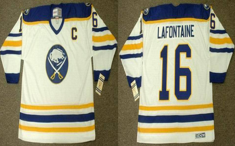 2019 Men Buffalo Sabres 16 Lafontaine white style #2 CCM NHL jerseys